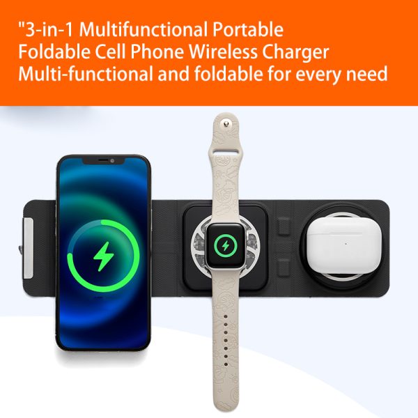 3 in 1 Travel Portable Fast Wireless Charger 013 - Image 6