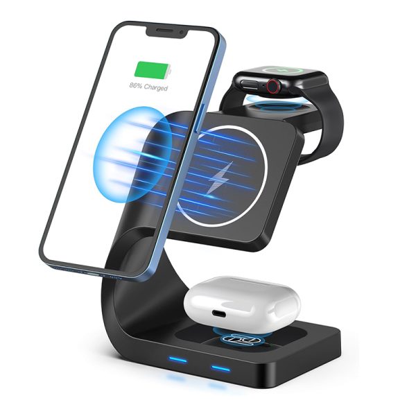 Magnetic Charging 3-in-1 Fast Wireless Charger H12 - Image 2