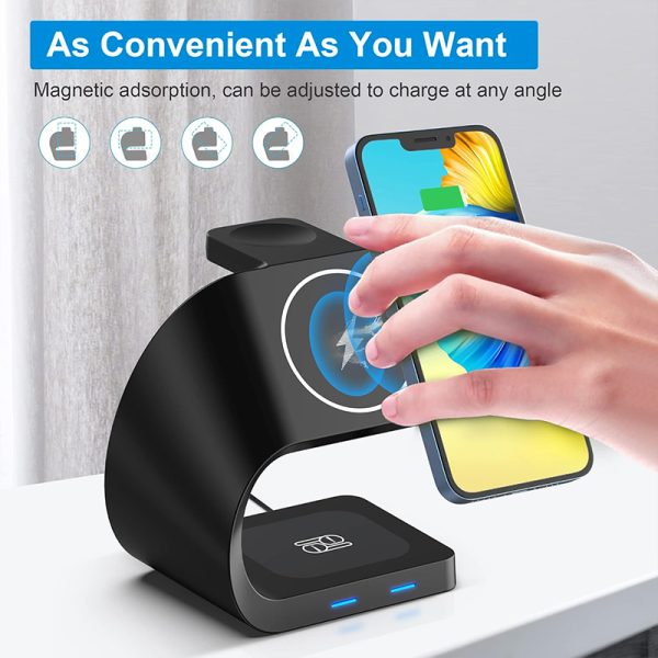 Magnetic Charging 3-in-1 Fast Wireless Charger H12 - Image 5