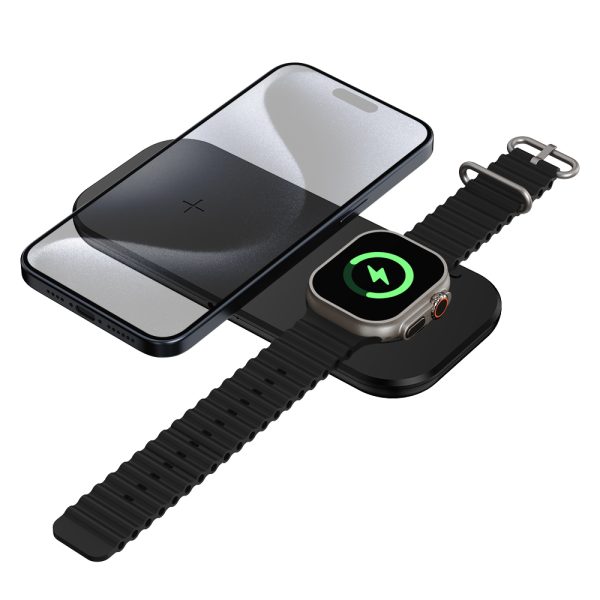 15W Magnetic 2-in-1 Wireless Charger for Phone and Watch MW210 - Image 2