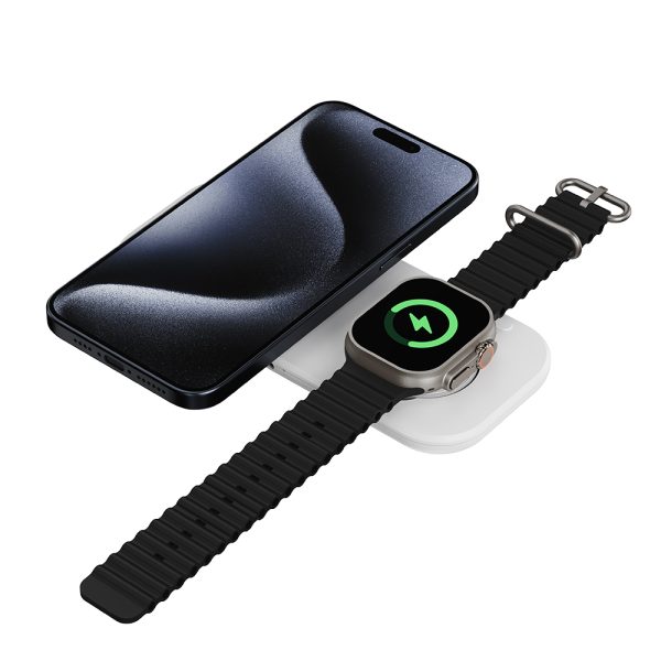 15W Magnetic 2-in-1 Wireless Charger for Phone and Watch MW210