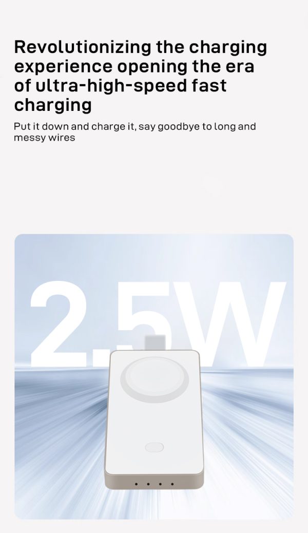 Magnetic 2-in-1 Fast Charging Wireless Power Source with Zinc Alloy MW204