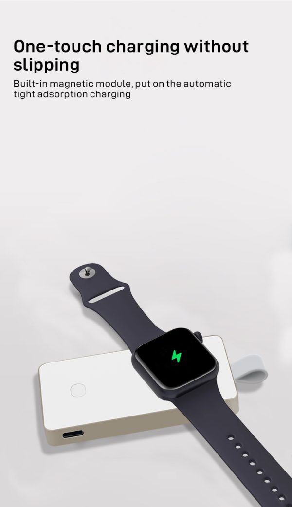 Magnetic 2-in-1 Fast Charging Wireless Power Source with Zinc Alloy MW204 - Image 5