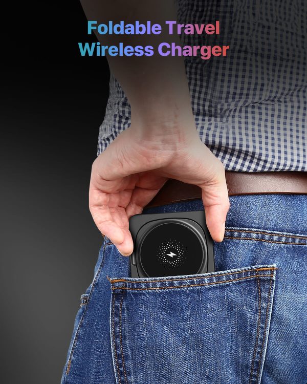 Moni M100: Foldable Magnetic 3-in-1 Wireless Charger - Image 2
