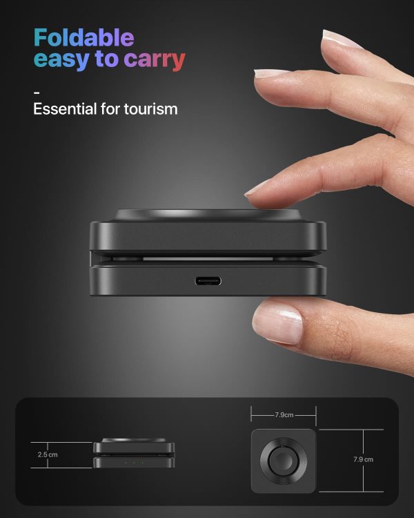 Moni M100: Foldable Magnetic 3-in-1 Wireless Charger - Image 3