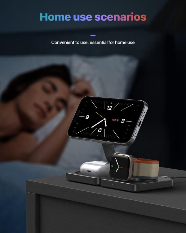 Moni M100: Foldable Magnetic 3-in-1 Wireless Charger - Image 7