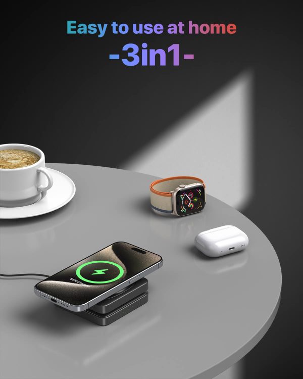 Moni M100: Foldable Magnetic 3-in-1 Wireless Charger - Image 8