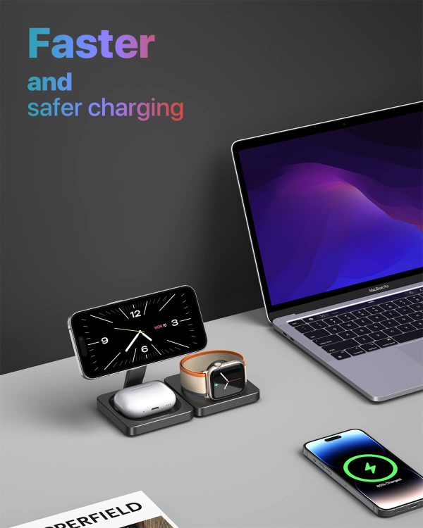 Moni M100: Foldable Magnetic 3-in-1 Wireless Charger - Image 9