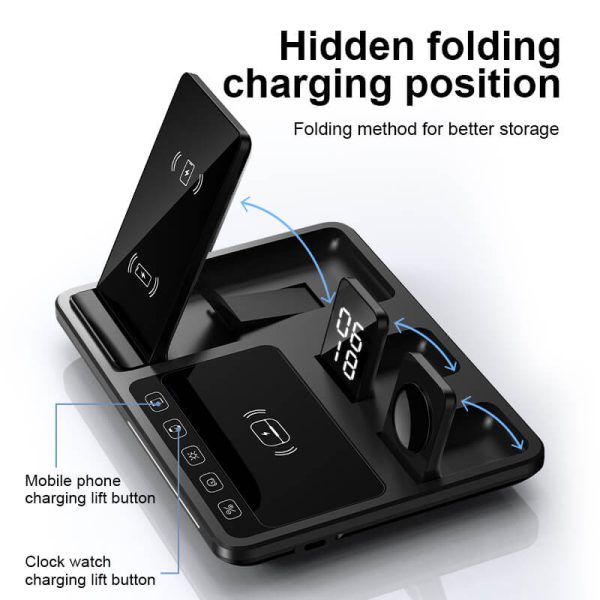 Moni R11: Folding Magnetic 3-in-1 Wireless Charger - Image 2