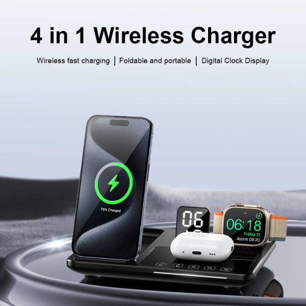 Moni R11: Folding Magnetic 3-in-1 Wireless Charger