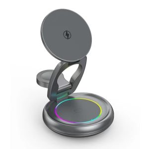 Moni MX208: Foldable Magnetic 3-in-1 Wireless Charger