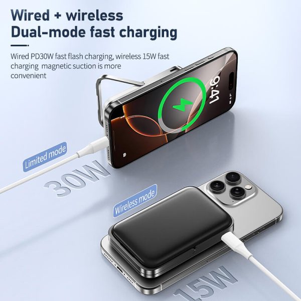 Moni X06: Foldable Stand Magnetic Wireless Power Bank - Image 5