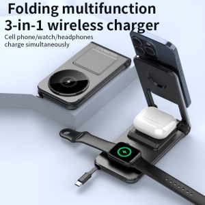 Moni M2-1: Magnetic Folding 3-in-1 Wireless Charger