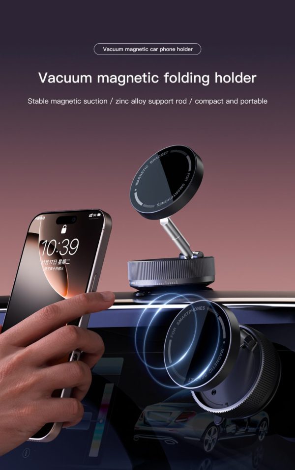 K10A Vacuum Magnetic Suction Stand – The Ultimate Car Phone Holder - Image 4